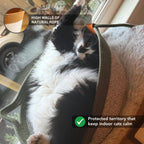 Research-backed natural territory Basket for indoor cats
