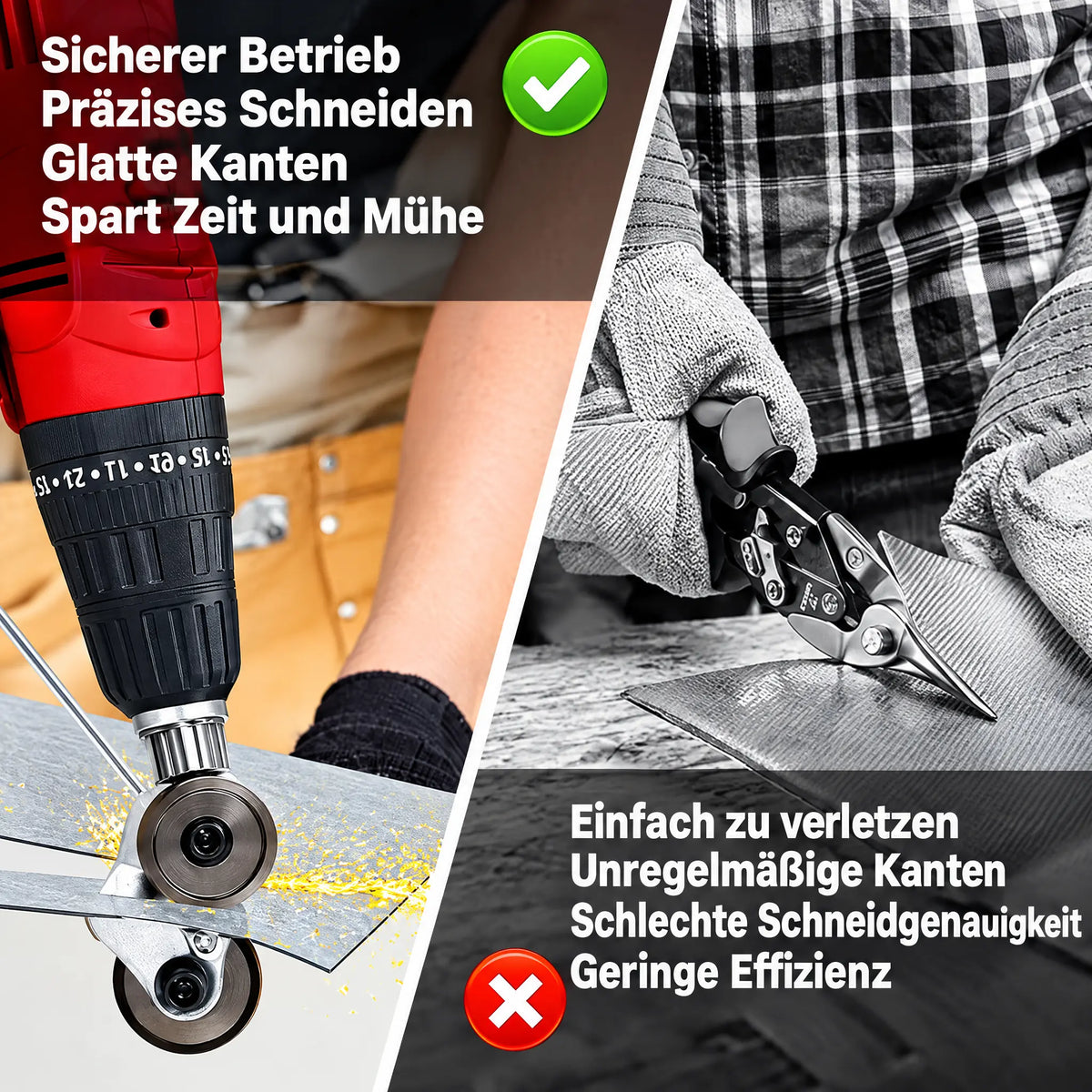Blechbiss Bohraufsatz