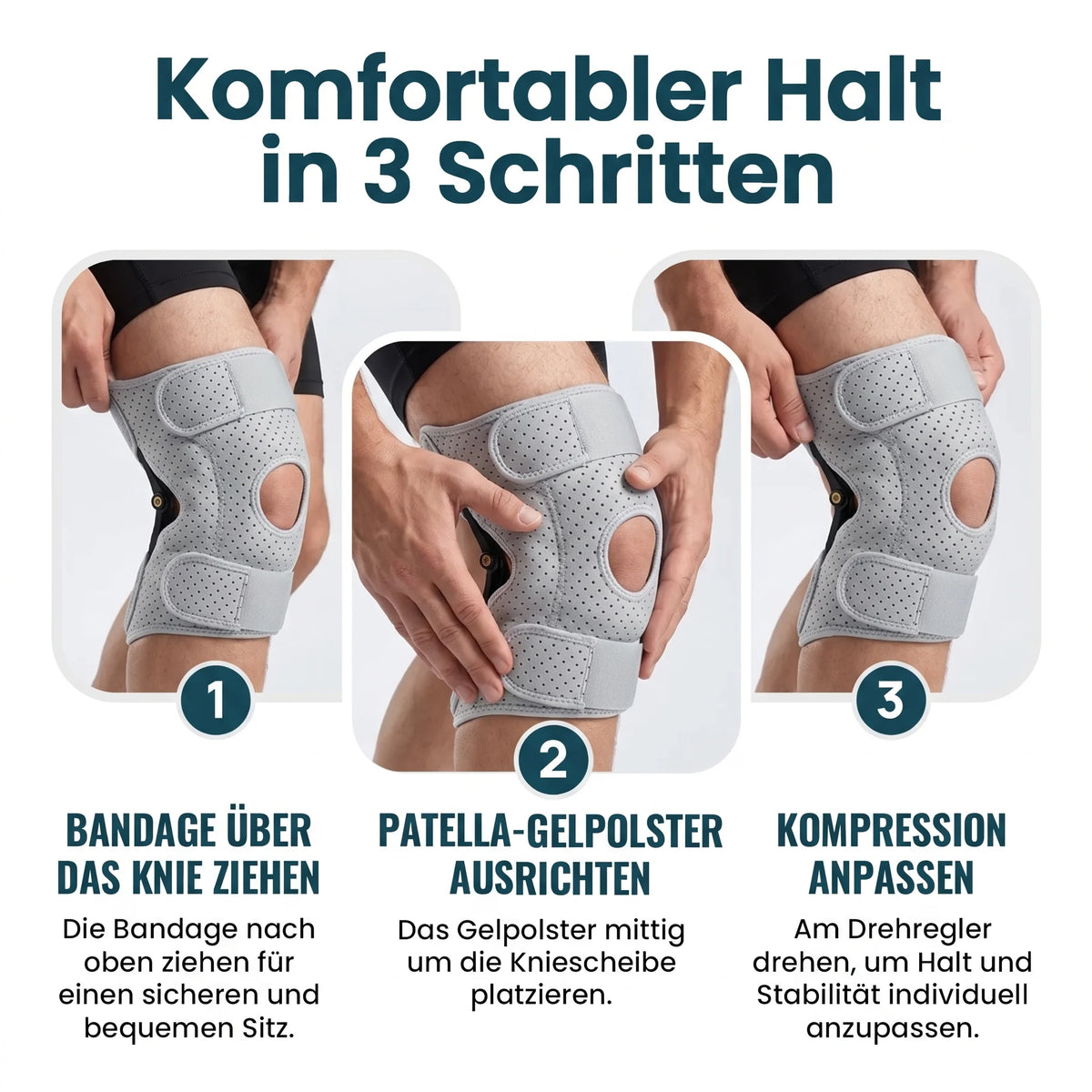 Super Ortho Kniebandage mit Federstahlstreben